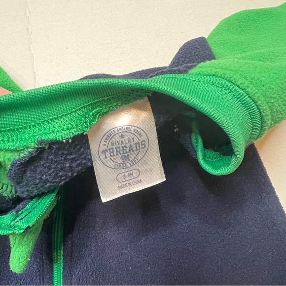 VTG Notre Dame Baby Fleece Zippy Footie - Picture 3 of 4